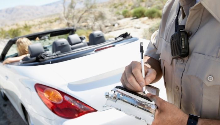 Officer Writing a Ticket.